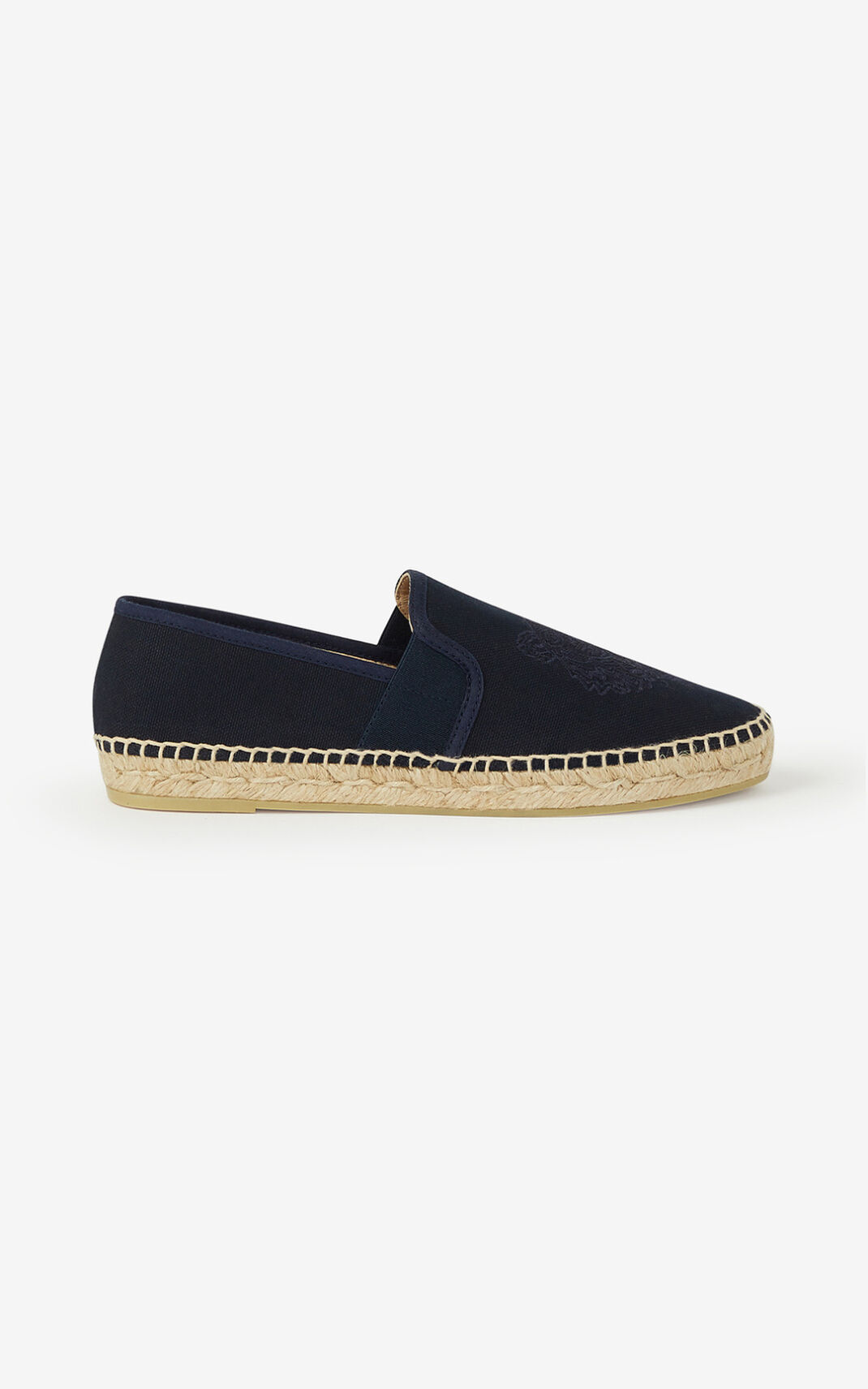 Kenzo Elasticated canvas Tiger Espadrilles Navy Blue For Womens 9457IJNBS